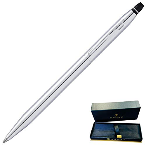 Dayspring Pens Engraved Cross Pen | Personalized Cross Click Ballpoint Pen - Polished Chrome. AT0622-101. Custom Name Engraving Comes in Cross Gift Case.