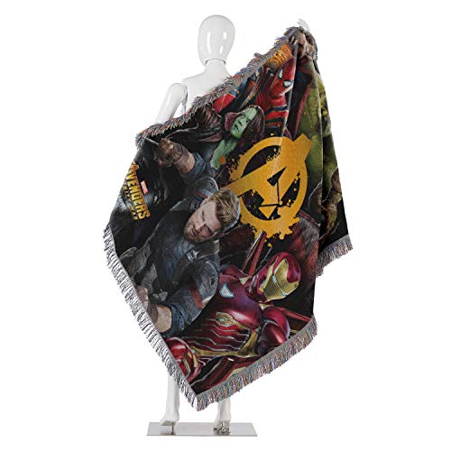 Marvel's Avengers, "Find Them" Woven Tapestry Throw Blanket, 48" x 60", Multi Color