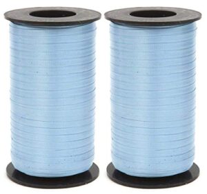 2-pack - berwick 1-03 splendorette crimped curling ribbon, 3/16-inch wide by 500-yard spool, light blue