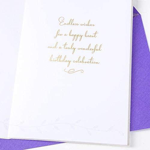Papyrus Lavender Feather Cake Birthday Card