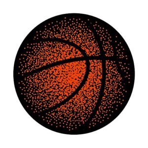 Cool Basketball Pixel Art Black Gift For Boys or Girls PopSockets Swappable PopGrip