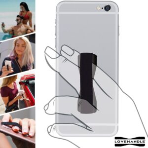 LoveHandle Universal Grip for Smartphone and Mini Tablet, Island Day Dream Design Elastic Strap with Purple Base