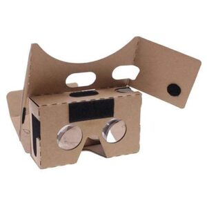 Google Cardboard,VR Headsets 3D Box Virtual Reality Glasses with Big Clear 3D Optical Lens and Comfortable Head Strap for All 3-6 Inch Smartphones (Yellow, 1 Pack)