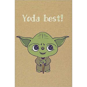 tree-free greetings 12 pack thank you notecards,eco friendly,made in usa,100% recycled paper, 4"x6", yoda best (tk30407)