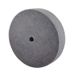 COMOK 8Inch 203mm Dia 180# Grit Nylon Fiber Polishing Buffing Wheel, Dark Gray