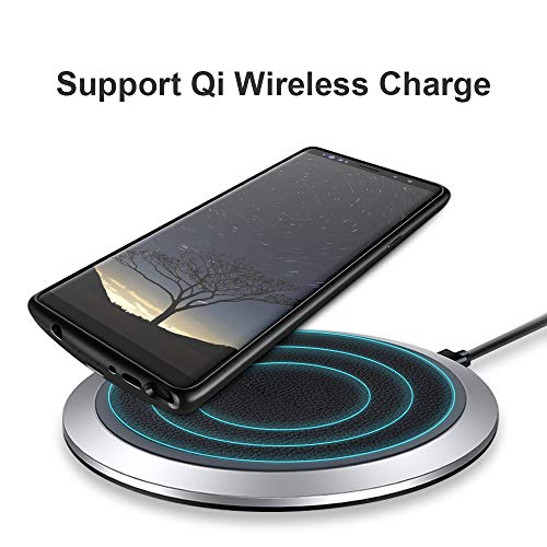 NEWDERY Upgraded Galaxy Note 9 Battery Case Qi Wireless Charging, 5000mAh Rechargeable Extended Charger Case with Raised Bezel and Air Cushion Technology Compatible Samsung Galaxy Note 9 (Black)