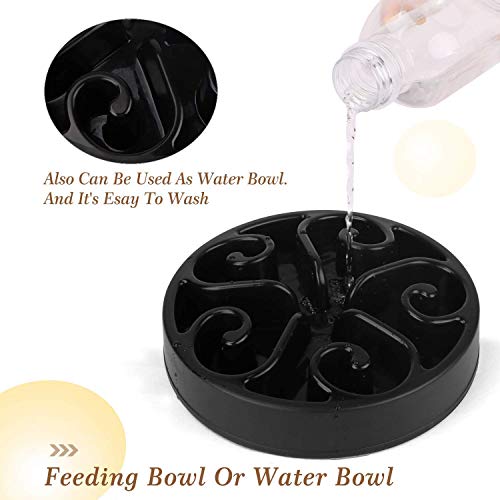 JASGOOD Slow Feeder Dog Bowl Slow Eat Feeder for Fun Slow Feeding Interactive Bloat Stop Dog Bowl,A-Black