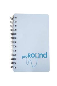 medical rounds notebook, proround – spiral notebook, notepad with template, log book for medical students, nurses & physician assistants, pocket size – 4.5 x 7 inches, 75 pages (pack of 1)