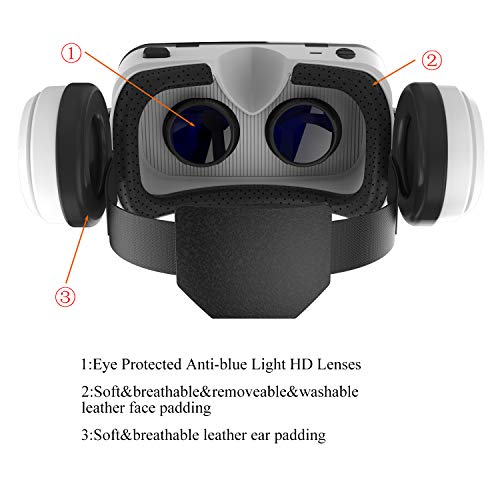 VR SHINECON VR Headset Compatible with iPhone & Android Phone Virtual Reality Goggles VR Glasses