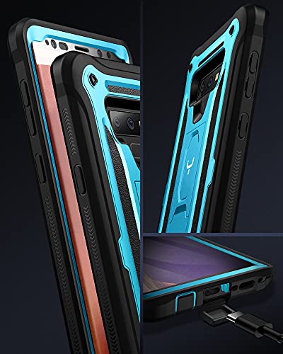 YOUMAKER Kickstand Case for Galaxy Note 9, Full Body with Built-in Screen Protector Heavy Duty Protection Shockproof Rugged Cover for Samsung Galaxy Note 9 6.4 Inch - Blue