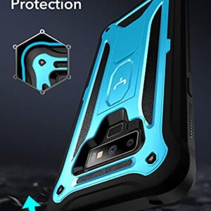 YOUMAKER Kickstand Case for Galaxy Note 9, Full Body with Built-in Screen Protector Heavy Duty Protection Shockproof Rugged Cover for Samsung Galaxy Note 9 6.4 Inch - Blue