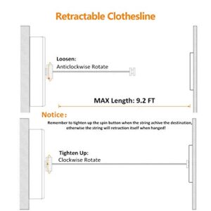 Retractable Clothesline Indoor Clothes line retracting |Drying Laundry line Bathroom