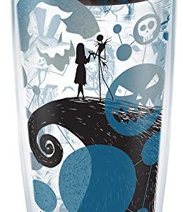 Tervis Disney - Nightmare Before Christmas 25th Anniversary Insulated Tumbler with Wrap and Black Lid, 16oz, Clear