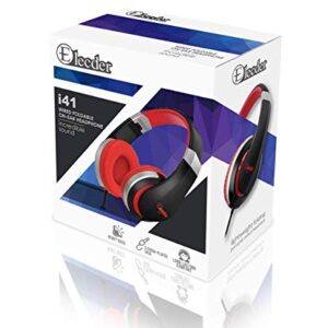 ELECDER i41 Kids Headphones, Headphones for Kids Children Girls Boys Teens Foldable Adjustable On Ear Headphones with 3.5mm Jack for Cellphones Computer MP3/4 Kindle School(Red/Black)