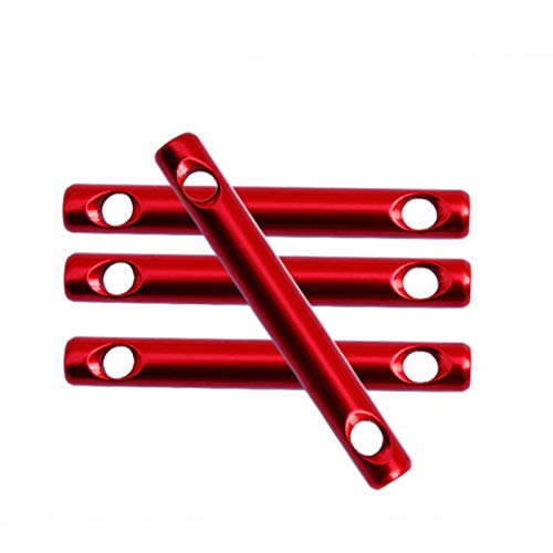 8Pcs Aluminum Alloy Tent Cord Tensioner Guyline Adjuster Tent Accessories for Camping Hiking Outdoor Activity (Red)