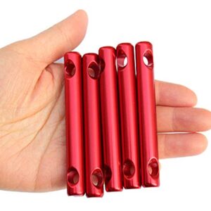 8Pcs Aluminum Alloy Tent Cord Tensioner Guyline Adjuster Tent Accessories for Camping Hiking Outdoor Activity (Red)