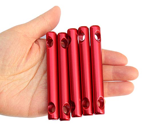 8Pcs Aluminum Alloy Tent Cord Tensioner Guyline Adjuster Tent Accessories for Camping Hiking Outdoor Activity (Red)