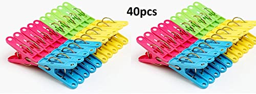FRANK PRESSIE Clothespin Bag for Outdoor Clothesline Waterproof with Closing String and Hanging Hook for Line with 40 Pcs Eco Wooden Clothes Pins in Peg Organizer