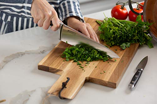 Saken Chef Knife and Paring Knife Set - 2-piece Professional Kitchen Knife Set with Ultra-Sharp, High-Carbon German Steel Blade and Ergonomic Wooden Handles - 8" Chef Knife, 3.5" Paring Knife