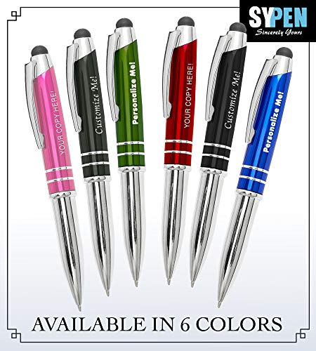 Personalized Pen, 3-in-1 Ballpoint Pen, Touch Screen Pen Stylus, & Flashlight- Customized for Men, Women, Adult Party Favors - Customizable with Personalized Text, Names, or Logo, Pink