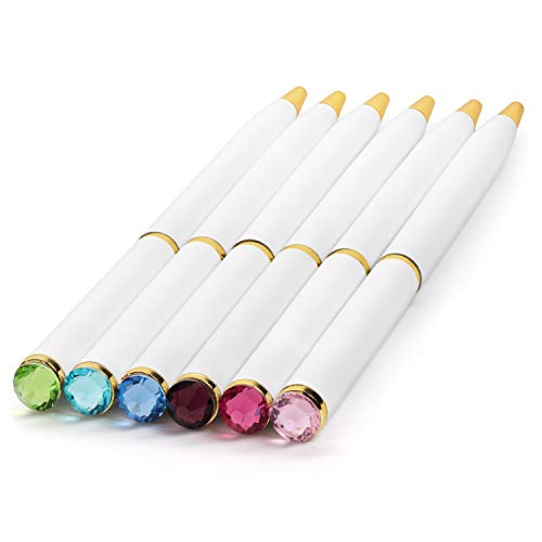 Fancy Pens for Women | Set of 12 Colorful Gem-Top Pens | Gift for Teachers, Girls, Women