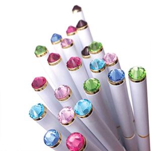 Fancy Pens for Women | Set of 12 Colorful Gem-Top Pens | Gift for Teachers, Girls, Women