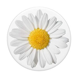 Cute White Daisy Flower Yellow So Pretty On White Background PopSockets PopGrip: Swappable Grip for Phones & Tablets