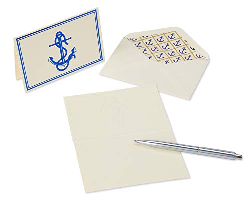 Papyrus Blank Cards with Envelopes, Nautical Anchor (16-Count)