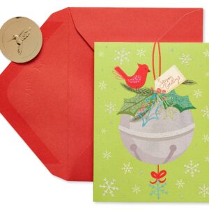 Papyrus Christmas Cards Boxed with Envelopes, Happy Holiday Season, Jingle Bell (20-Count)