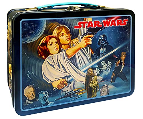 The Tin Box Company 344707-DS Star Wars Vintage Classic Tin Lunchbox, Black