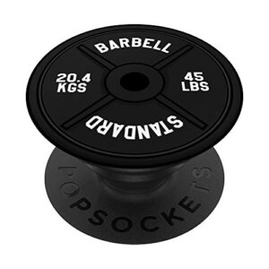 weightlifting barbell plate - weight lifting gift popsockets popgrip: swappable grip for phones & tablets