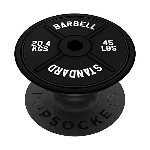 Weightlifting Barbell Plate - Weight Lifting Gift PopSockets PopGrip: Swappable Grip for Phones & Tablets