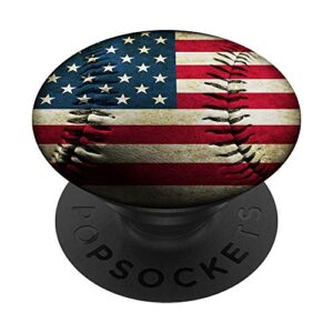 pop socket american flag baseball design usa popsockets popgrip: swappable grip for phones & tablets