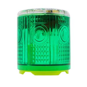 Aolyty Solar Strobe Warning Light Strong Magnetic Base Flashing Super Bright 360 Degree Automatically Turn On Waterproof for Construction Traffic Factory (Green)