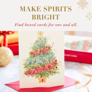 Papyrus Christmas Cards Boxed with Envelopes, To You and Yours, Holiday Tree (14-Count)