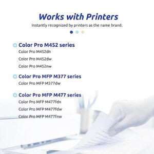 INK E-SALE Remanufactured CF410X Toner Replacement for HP 410X CF410X CF411X CF412X CF413X High Yield 4-Pack Color Set for HP Pro M452dn M452dw M452nw MFP M477fdw M477fnw M477fdn M377dw Printer