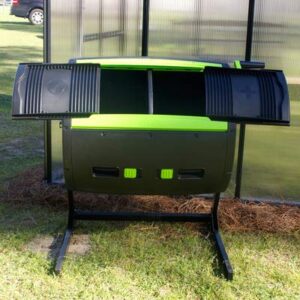RSI Riverstone Industries Maze Two Stage Tumbler Composter, Black