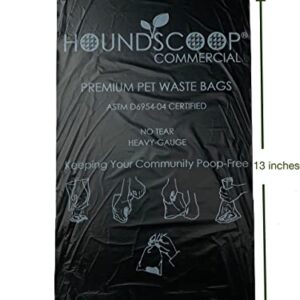 HOUNDSCOOP® Case of 2000 Pet Waste Bags on Roll (10 Rolls of 200 bags per roll) Dog Waste Station Bags for HOA, Residential, commercial roll bag for Poop Station Dispensers