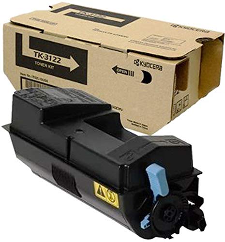 Kyocera 1T02L10US0 Model TK-3122 Black Toner Kit For use with Kyocera ECOSYS FS-4200DN, M3040idn, M3540idn and M3550idn Laser Printers; Up to 21000 Pages Yield at 5% Coverage, Pack of 2