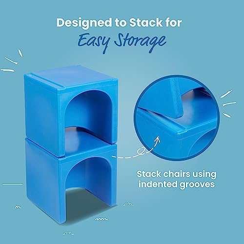 ECR4Kids Tri-Me 3-In-1 Cube Chair, Kids Furniture, Blue