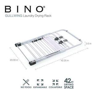 BINO Gullwing Collapsing Foldable Laundry Drying Rack, White