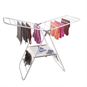 BINO Gullwing Collapsing Foldable Laundry Drying Rack, White