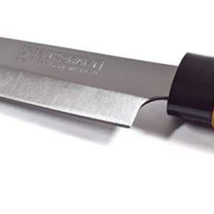 Seki Japan Professional Fruit Knife, Small Peeling Knife, Point Ended, 3.7-inch Stainless Steel Blade with Wooden Handle and Point Ended Sheath, for Kitchen and Outdoor