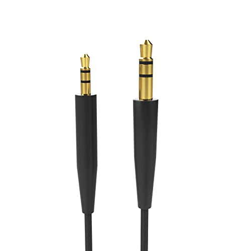 Saipomor QuietComfort45 Replacement Aux Cable Compatible with Bose On-Ear2 OE2 OE2i QuietComfort35II (QC35 II) QC25 QC35 SoundlinkII SoundTrue NC700 Headphones(Black)