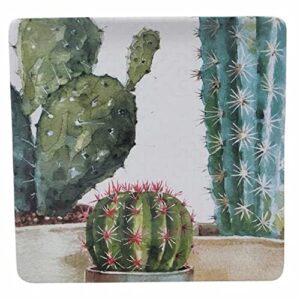 certified international cactus verde square platter, 12.5",one size, multicolored