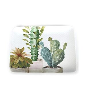certified international cactus verde rectangular platter 16" x 12",one size, multicolored