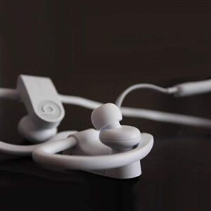 Replacement Silicone Ear Tips Earbuds Buds Set Compatible with for Powerbeats 2 3 Wireless Beats by dre Headphones Earphones, 4 Pairs (White)