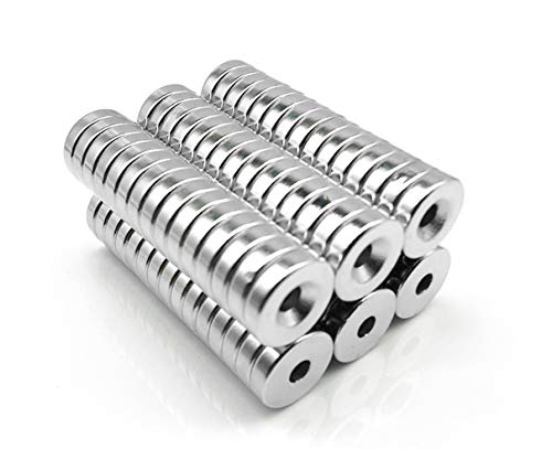 Multi-Use Refrigerator Magnets for Refrigerator Craft Project - Approximate 15x5mm with 5mm Countersunk Hole - 10Pieces