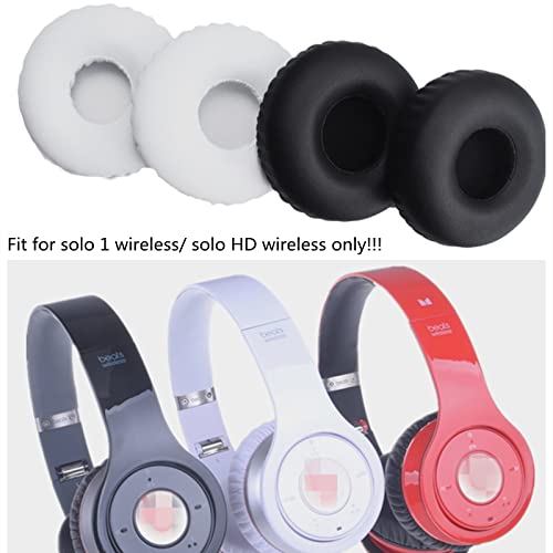 Learsoon Replacement Ear Repair Parts Solo Ear Pads Compatible with Beats Solo Wireless On-Ear Headphones (Black)