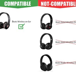 Learsoon Replacement Ear Repair Parts Solo Ear Pads Compatible with Beats Solo Wireless On-Ear Headphones (Black)